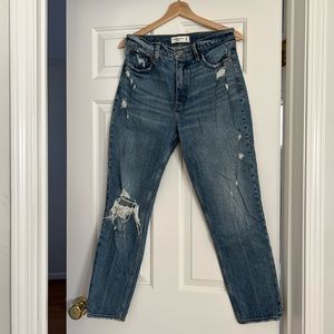 Abercrombie & Fitch the skinny high rise (medium ripped wash) 30R